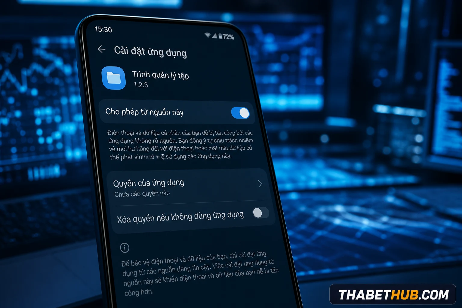 App Android khác gì so với việc dùng qua trình duyệt — minh họa ThabetHub