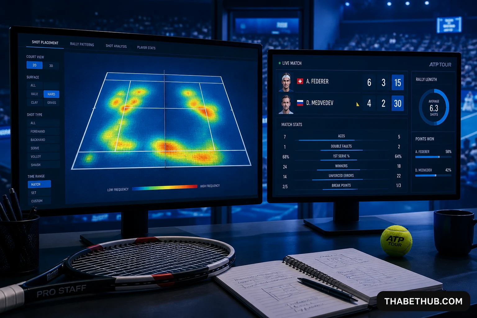 Cấu trúc trận tennis point game set match — minh họa ThabetHub Cấu trúc trận tennis point game set match — minh họa ThabetHub