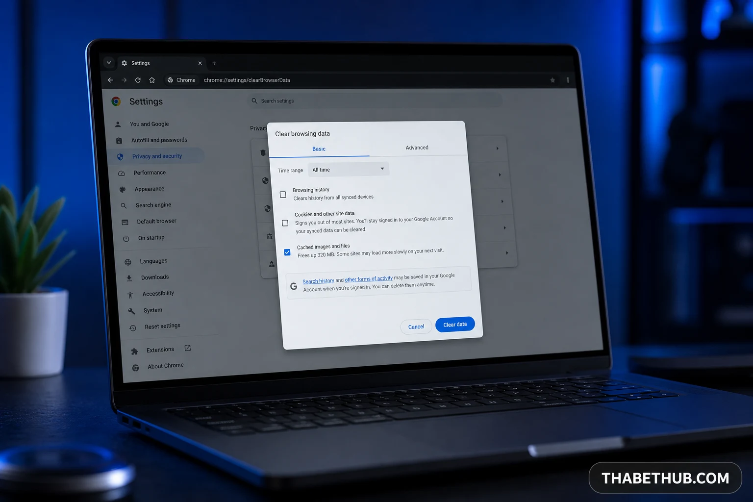 Cache trình duyệt là gì — minh họa ThabetHub