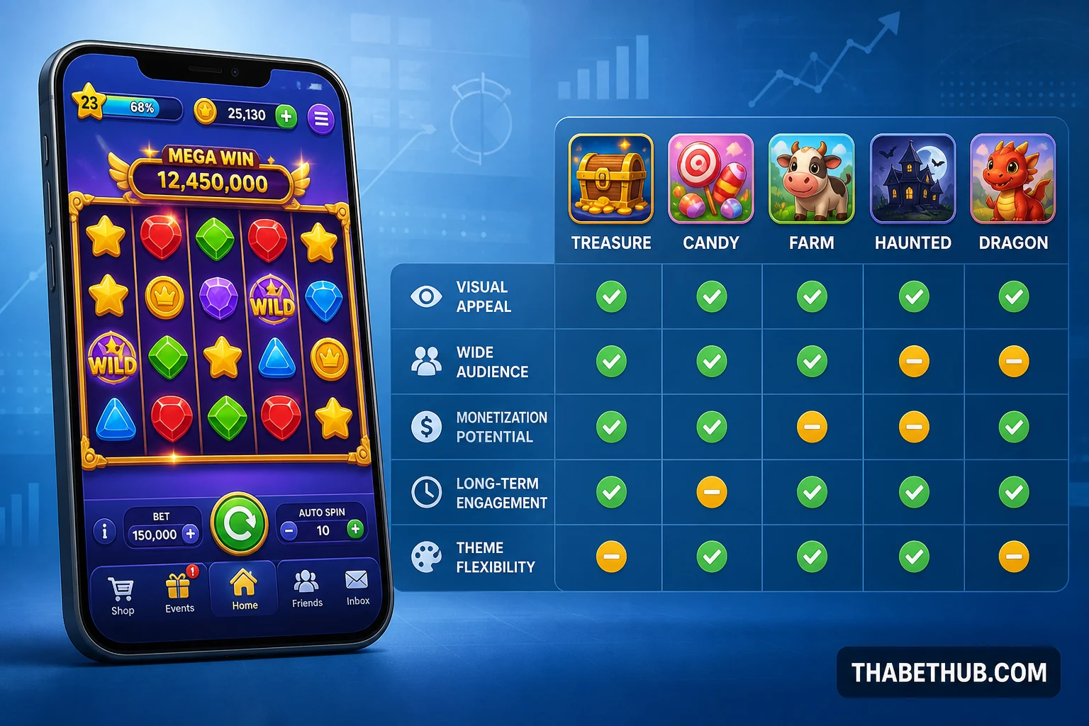 Ba tiêu chí chọn slot RTP volatility vốn — minh họa ThabetHub