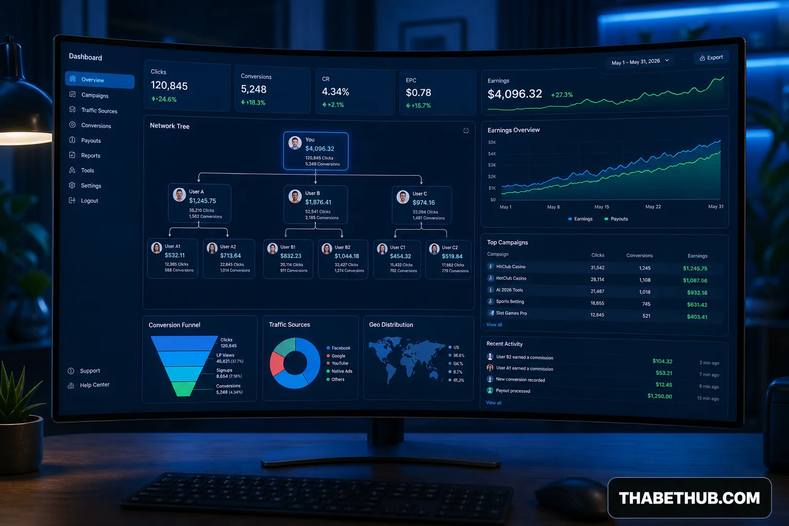 Các mô hình tính hoa hồng phổ biến — minh họa ThabetHub