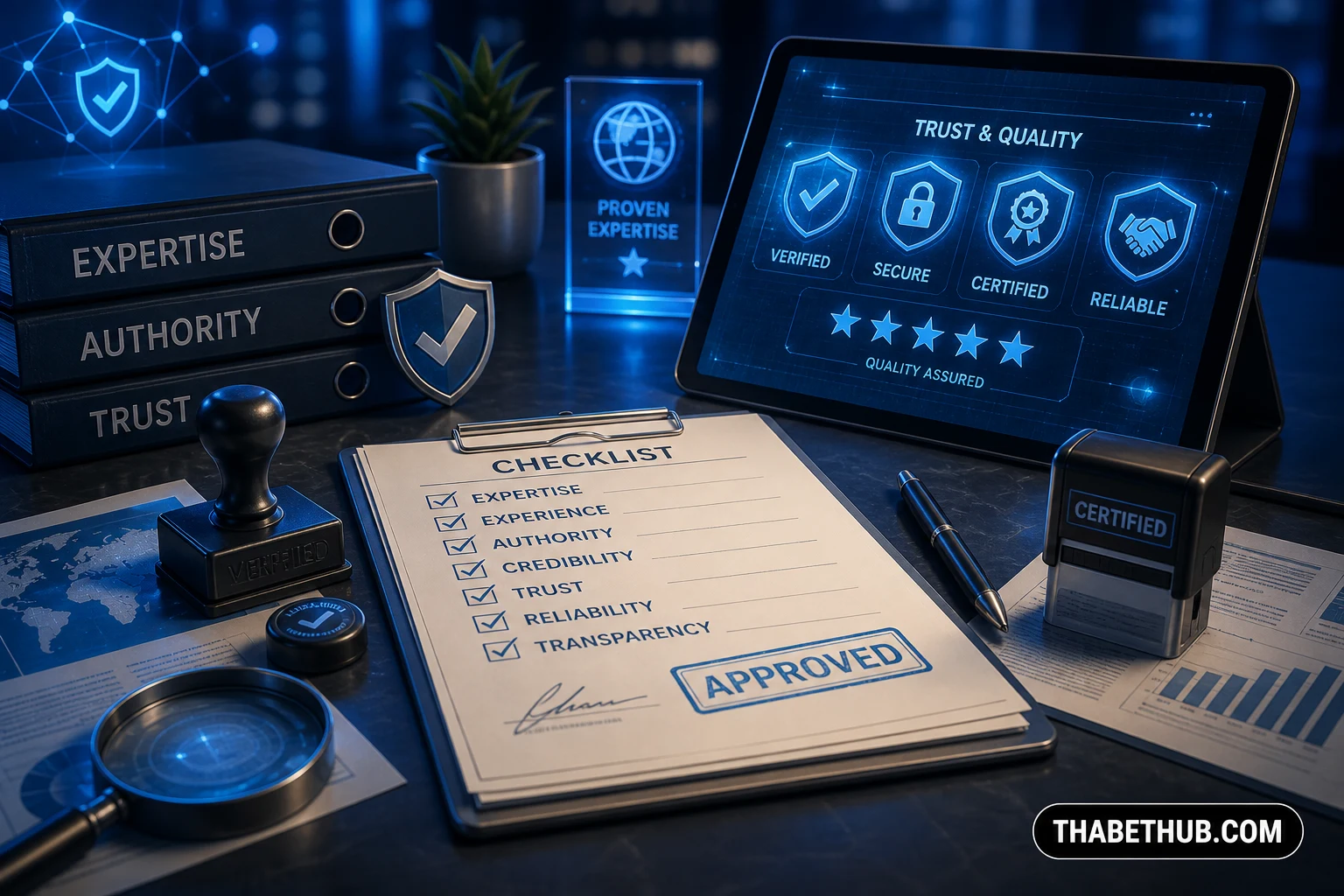 Phương pháp chấm điểm của ThabetHub — minh họa ThabetHub Phương pháp chấm điểm của ThabetHub — minh họa ThabetHub