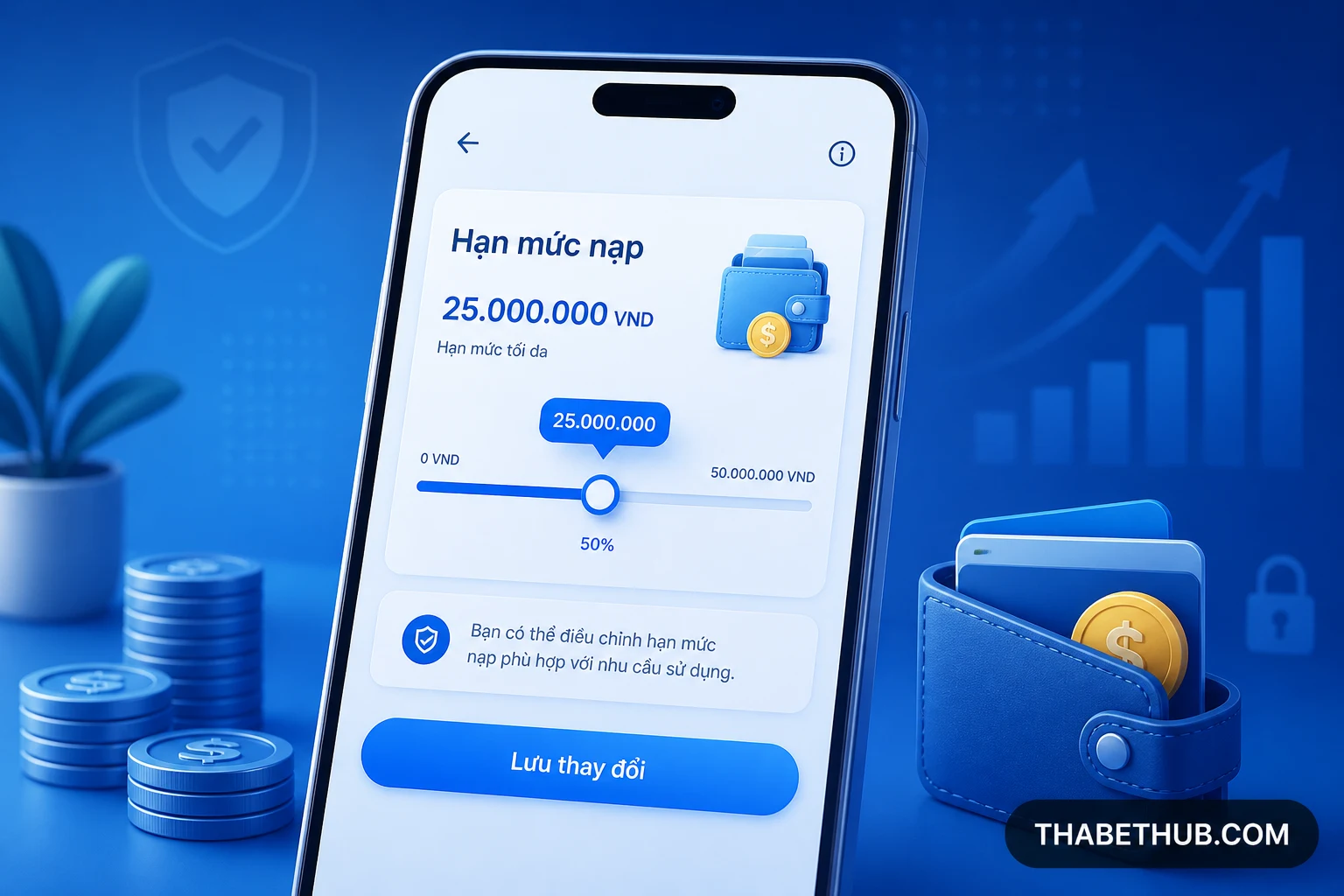 Hạn mức nạp là gì — minh họa ThabetHub Hạn mức nạp là gì — minh họa ThabetHub