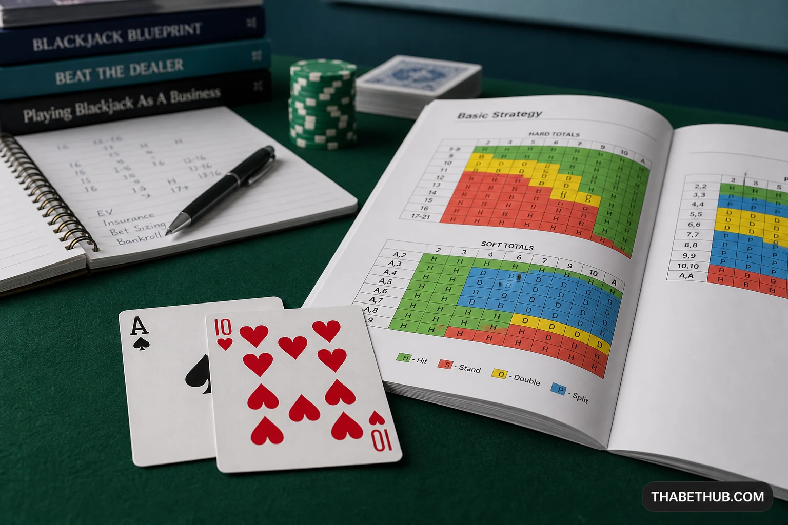 Luật chơi blackjack cơ bản — minh họa ThabetHub Luật chơi blackjack cơ bản — minh họa ThabetHub