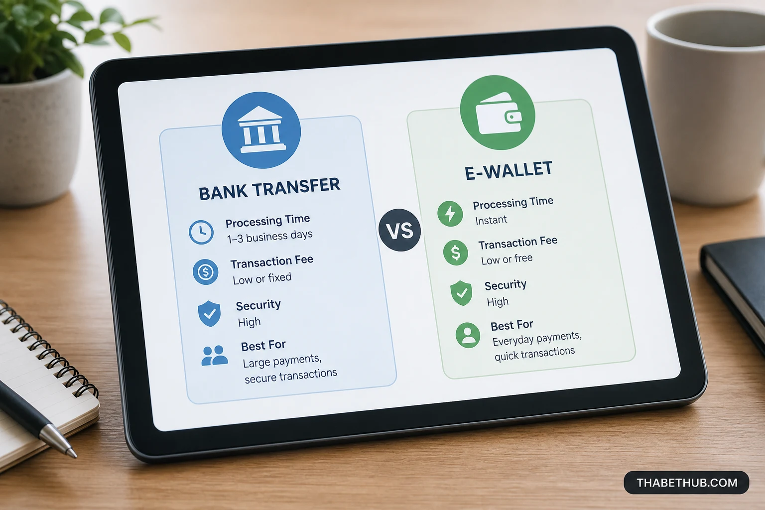 Các kênh thanh toán chính thức thay thế — minh họa ThabetHub