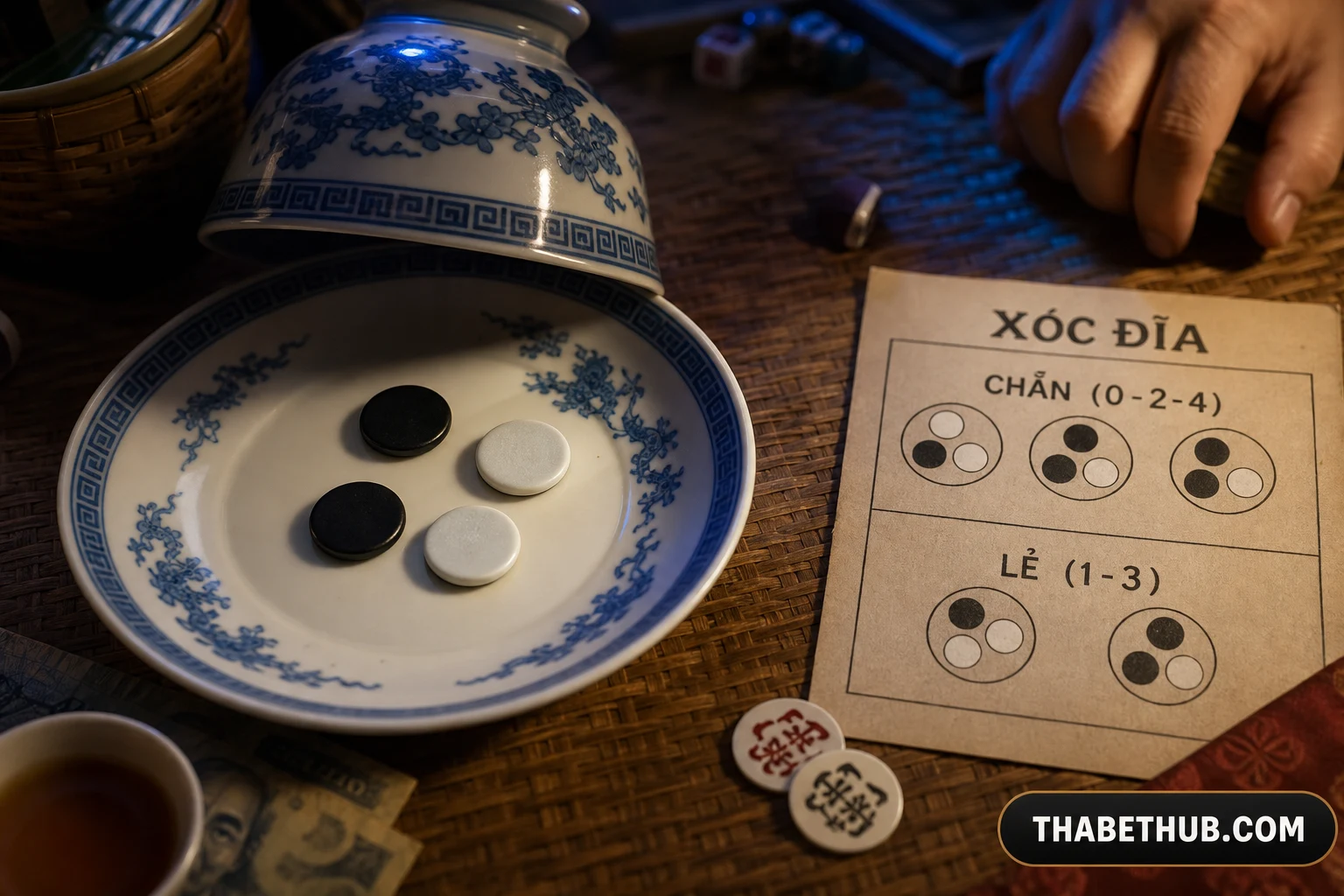 Luật xóc đĩa cơ bản — minh họa ThabetHub