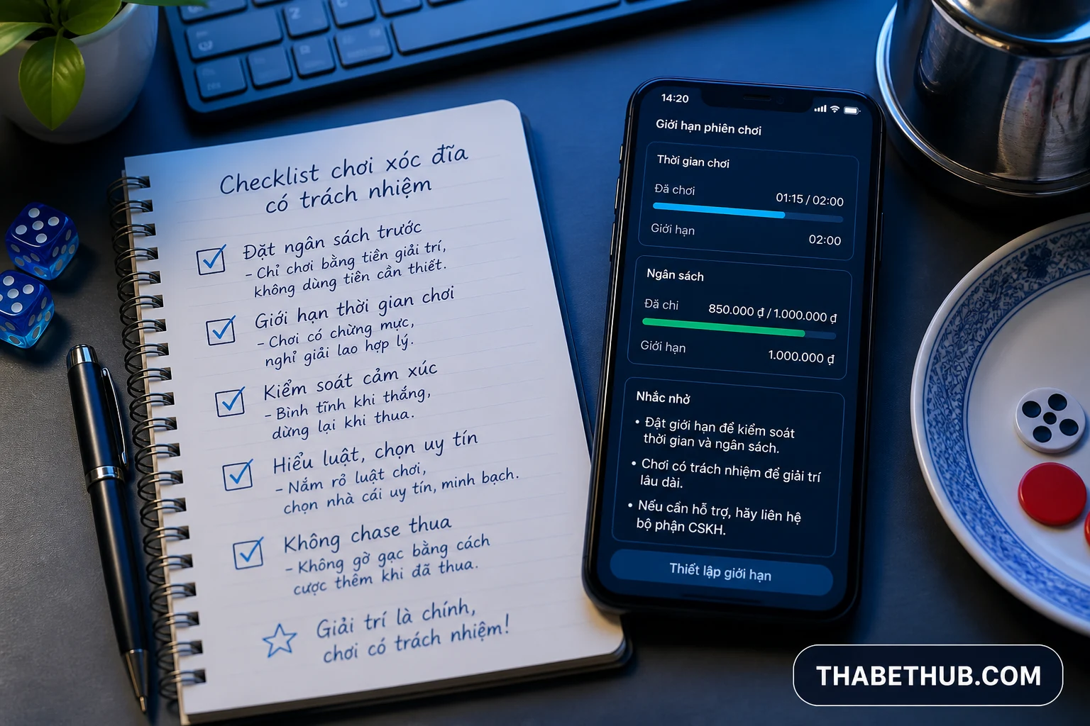 Các cửa cược xóc đĩa phổ biến — minh họa ThabetHub
